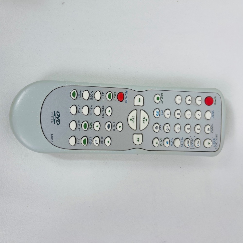 Magnavox Remote Control NB150 Gray DVD VCR Replacement Good
